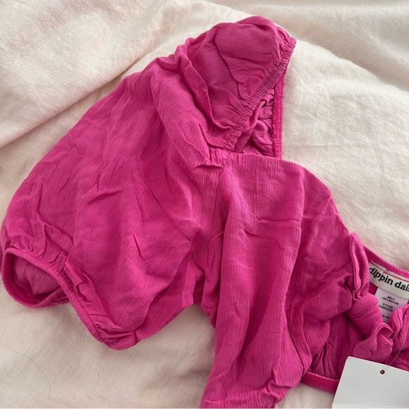 Dippin’ daisy’s pink Marla tie front top NWT - Picture 4 of 8